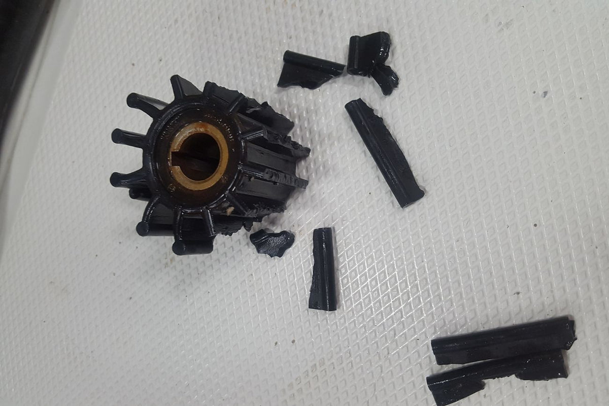 Failed impeller removed from a pump