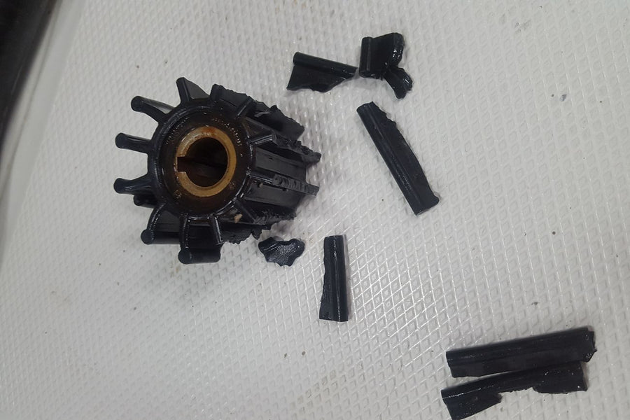 Failed impeller removed from a pump